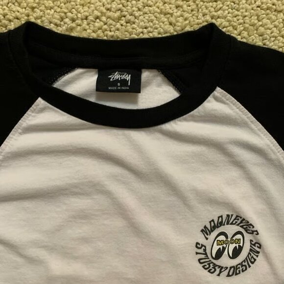 Moon Eyes x Stussy Three-Quarter Sleeve T-Shirt Size: Small <Gently Used> - Picture 3 of 4